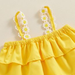 Clothing Sets Toddler Baby Girl Summer Clothes Letter Print Cami Tops With Bow Shorts Little Kid 2Pcs Outfit