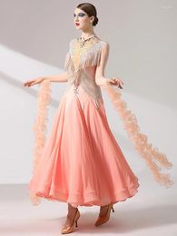 Stage Wear Adult Women Fairy National Standard Dance Dress Diamond Modern Social Waltz Table Performance Competition Costume
