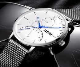 DOM Men Watches Luxury Brand Multi Function Mens Sport Quartz Watch Waterproof Mesh belt Business Clock Wrist Watch M511D7M289W3484045