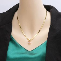 Chains Retro Zircon Emerald Pendant Fashion Attractive Elegant Green Beautiful Clavicular Chain Daily Life