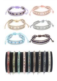 Bohemian handwoven bracelet crystal single layer beaded bracelet national wind friendship bracelet gift GD1563845283