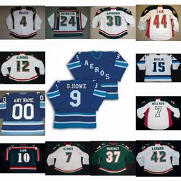 CeoThr Houston Aeros 15 Rickard Wallin 10 Kirby Law 44 Justin Falk 12 Cody Almond 42 Matt Kassian 24 Chris Ovington 7 Clayton Stoner Hockey Jersey