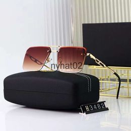 Designer Mayba Glasses Cycle Luxury Polarize Sports Sunglasses For Woman Mens New Fashion Baseball Party Brown Golden Metal Square Lady Run Sun Glasses