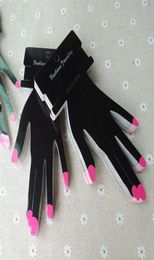 fashion black glossy palm shape bracelet card hand finger shape paper bracelets display jewerly holder packaging hang tag 200pcs T1175803