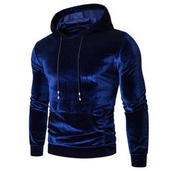 Velvet Hoodie Sweatshirts Men039s Autumn Winter Warm Tops Large Size Full Sleeves Sweatshirt Pure Colour Slim Fit Top5 CX200817067828