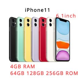 A+ 100% Originale Apple iPhone 11 64 GB 128GB 256 GB ROM Smartphone sbloccato ID Face ID iOS A13 Dual 12MP Camera da 12 MP 6,1 "Celluli iPhone11 rinnovato sullo schermo