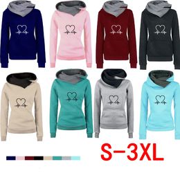 Womens love print hoodies cute sweaters longsleeved fall winter 240428