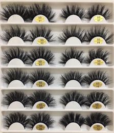25 mm long 3D mink lashes hair false eyelashes to make eyelash lengthening version by hand 10 sets 2838500
