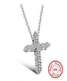 Luxury Original 925 Sterling Silver Pendant Necklace Princess Luxury Diamond Necklace Pendant for Ladies and Women designer jewelry9076786