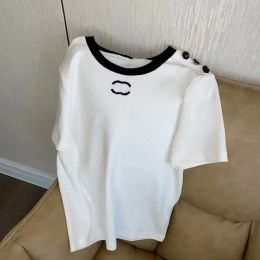 Channel Womens T-shirt Paris Trendy Clothing c Letter Graphic Print Couple Summer 100% Cotton Round Neck 3xl 4xl Short Sleeve Shirt4
