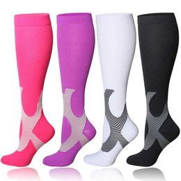 Socks Hosiery Running Compression Stockings Men Women Marathon Sports Socks Hiking Socks 20-30mmHg Fit Flight Pregnancy Swollen Varicose Veins Y240504