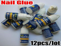 12pclot 3g Grammes Nail Art Glue Quickdrying Fast Drying for ACRYLIC French Nail Tips Tool SHIP5092057