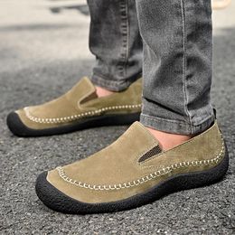 Casual Shoes Genuine Leather Men Sneakers Outdoor Walking Loafers Comfortable Male Footwear Light Men's Hiking