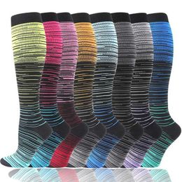 Socks Hosiery Pressure Socks Long Tube Compression Socks Marathon Socks Triathlon Cycling Football Skiing Sports Socks Y240504