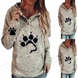 Women's Hoodies Dog 3d Print Hoodie Women Fashion Sweatshirts Vintage Animal Sweats Long Sleeve Coats Autumn Winter Pullovers