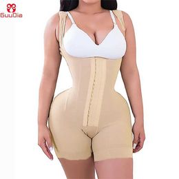 Waist Tummy Shaper GUUDIA Colombia Fajas Womens Shaping 9 Steel Bone Hip Lift Abdominal Control Full Body Shaping Clothing Adjustable Q240430