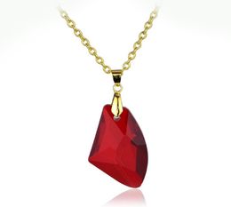 Selling The Sorcerers Red Crystal Magic Philosophers Stone Necklace Pendant For Women Jewellery Gift Sweater Chain9954436