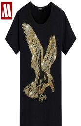 England Style Fancy Tshirt Man Diamond Print Short Sleeve T-shirt Men's fashion Summer Rhine eagle Design Bottom T Shirts Y2001045368405