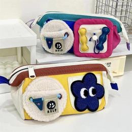 Colourful Fashion Cute Pen Bag Canvas Stationery School Supplies