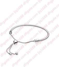 Authentic 925 Sterling Silver Hand rope Bracelets for Adjustable size Women Wedding Gift Jewelry Bracelet with Original box2341626