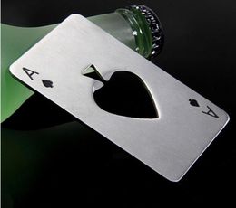 200PCS Stylish Poker Playing Card Ace of Spades Bar Tool Soda Beer Bottle Cap Opener Gift4038463