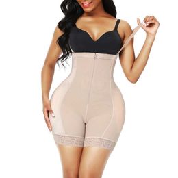 Waist Tummy Shaper Colombian High Waist Fajas Body Shaper Push Up Thigh Trimmer Corset Shapewear Fake Hip Pads Enhance Q240430