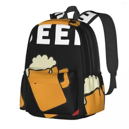 Backpack Beer Incoming Call Drinking Hobby Women Men Polyester Sport Backpacks Pattern Casual School Bags Rucksack