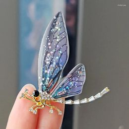 Brooches 2024 Transparent Acrylic Dragonfly For Women Rhinestone Animal Casual Party Office Brooch Pins Wedding Gifts
