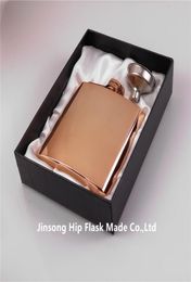 6 oz high quality rose gold plate stainless steel hip flask 188 stainlesss steel7085259