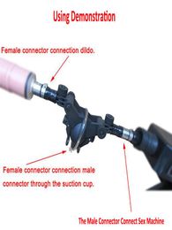 Sex Machine Gun Attachment Fixed Bracket Female Connector Male Connector For Masturbator With Suction Cup Sex Machine Gun Acce1390964