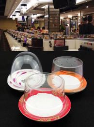 Plastic Lid For Sushi Dish Kitchen Tool Buffet Conveyor Belt Reusable Transparent Cake Plate Food Cover Restaurant Accessories SN52916629