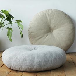 Pillow Simple Linen Cloth Thicker Futon Round Float Balcony Large