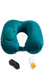 U Shaped Air Office Pillow Portable Inflatable Press Pillow Soft Car Outdoor Travel Hiking Head Rest Neck Home Sleep Cushion3790778