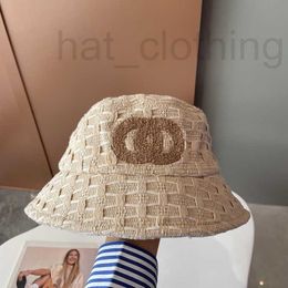 Ball Caps Designer Womens Knitted Bucket Fashion Sun Fisher for Men Woman S Beach Hats Bonnet Beanies Straw Hat Baseball Cap 2302084BF FLOK