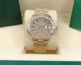 2022 test diamond gold fashion ladies dress watch 36mm date sapphire men automatic mechanical watches sports womens bracelet9011597