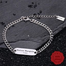 S925 silver bracelet personality simple Jewellery retro fashion student letter Modelling birthday gift 2019 Bracelets3447029