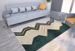 Carpets Nordic Modern Geometric Print Carpet Home Living Room Decorative Floor Mat Bedroom Large Area