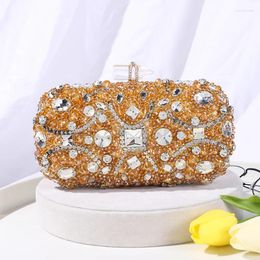 Shoulder Bags Creative Hand Beaded Dinner Bag With Diamond European And American Style Party Evening Dress Chain