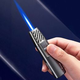 Long High-Power Welding Gun Iatable Butane Lighter Refill Windproof Cigar Lighter Transparent Without Gas Torch Lighter