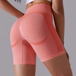 Women Sports Short Seamless Leggings Yoga Shorts High Waist Fitness Tight Quick Drying Cycling Push Up Workout Gym 240425