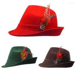 Berets Old-fashioned Top Hat Western Short-Brimmed For Women Man Casual Wear Fedora Unisex