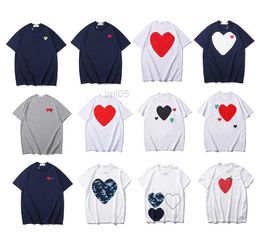 Men's T-shirts Play Mens T-shirts Fashion Designer Red Heart Shirt Casual T-shirt Cotton Embroidery Short Sleeve Summer T-shirt