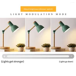 Table Lamps Desktop Reading Light Adjustable 3 Colours Nightstand Desk Lamp For Bedroom Living Dormitory Pink White
