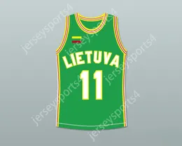 CUSTOM NAY Mens Youth/Kids ARVYDAS SABONIS 11 LITHUANIA BASKETBALL JERSEY STITCH SEWN TOP Stitched S-6XL