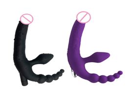 Strapon Dildo Vibrator for Couples Erotic Intimate Goods double penetration Faloimitator Anal Vibrator Sex Toys for Adults Women M1838499