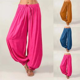 Women's Pants Women Solid Color Casual Loose Yoga Trousers