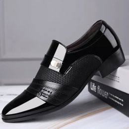 Former Men Shoe PU Leather Shoes for Men Luxury Plus Size Party Office Business Casual Shoes Loafers Zapatos De Vestir Hombre 240428