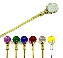 Scepter Glass Crystal Ball Three Dimenshional Pageant Bridal Beauty Queen Winner Cosplay Party Accessories Sweet Heart Angle Scept9771785