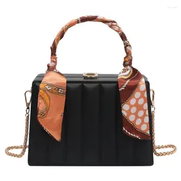 Bag High Quality Leather Square Box Silk Scarf Lady Shoulder Messenger Luxury Designer Handbag Purses And Handbags Sac A Main