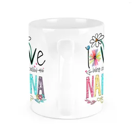 Mugs Funny Ceramic Coffee Cup Love Being Called NANA 11oz Humor Home Office Milk Tea Gift To Friend Coworker